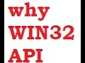 why WIN32 API