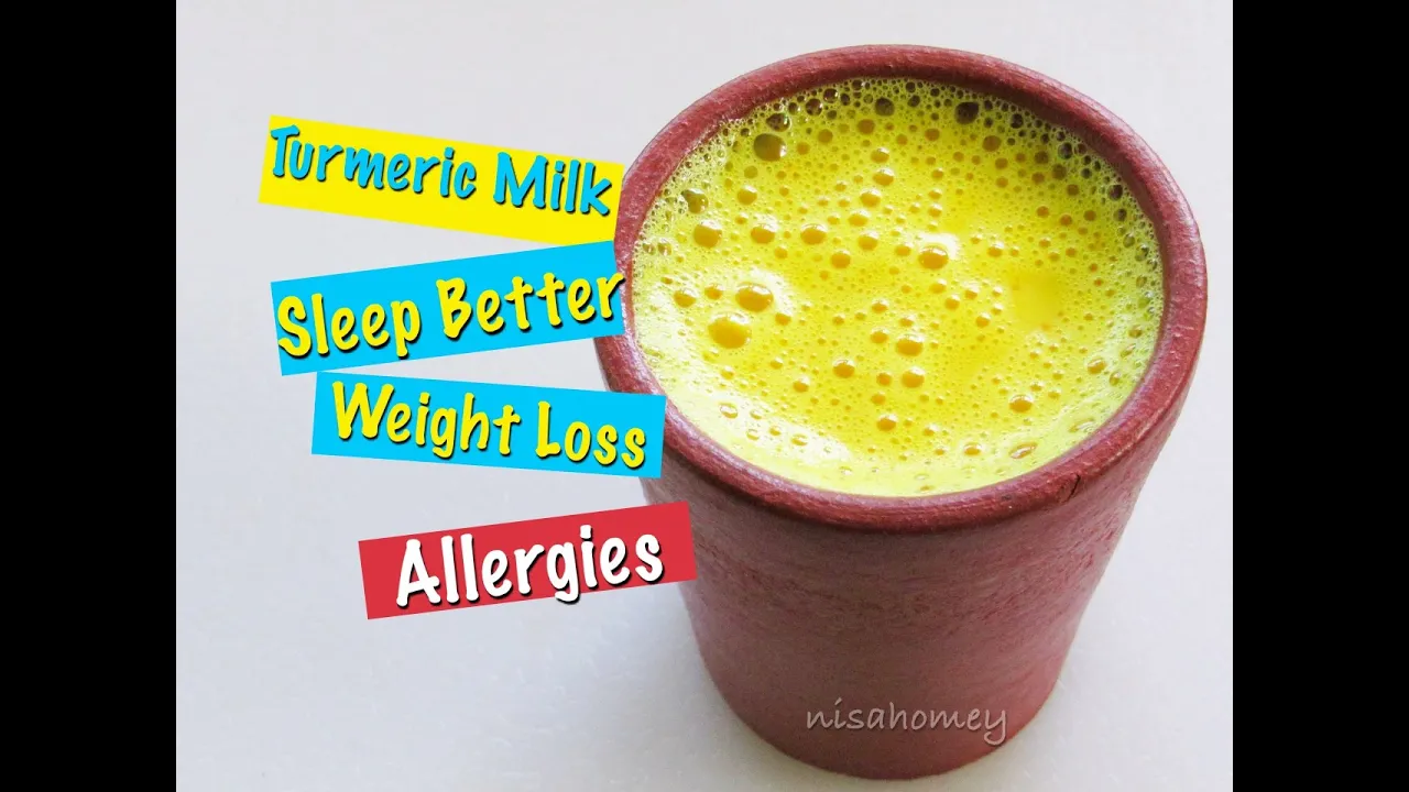 How To Make Turmeric Milk - Golden Milk Recipe - Haldi Doodh For Quick Weight Loss & To Sleep Better