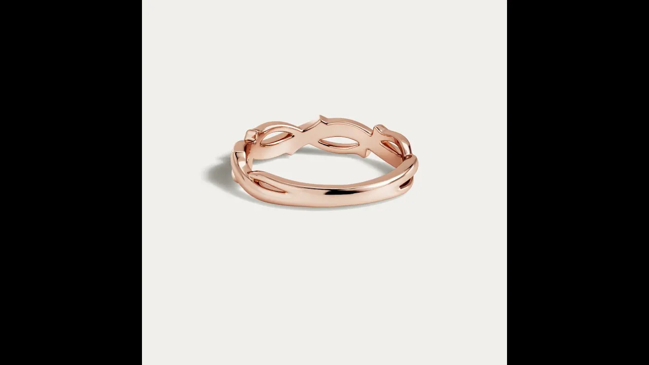 Intertwined Thorn Vine Pavé Lab Diamond Wedding Band