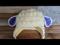 Lamb hat ears 3-6month baby
