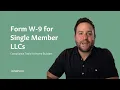IRS Form W-9 How to Fill Out W-9 as a Single Member LLC W-9 Tax Form Explained