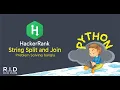 String Split and Join hackerrank solution in python bangla Strings
