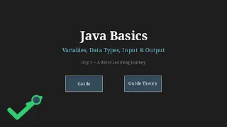 Learn Java From Scratch Variables Data Types Full Guide Theory