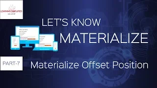 Materialize CSS Crash Course for Beginners-offset Position