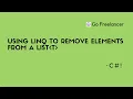 Using LINQ to remove elements from a List T