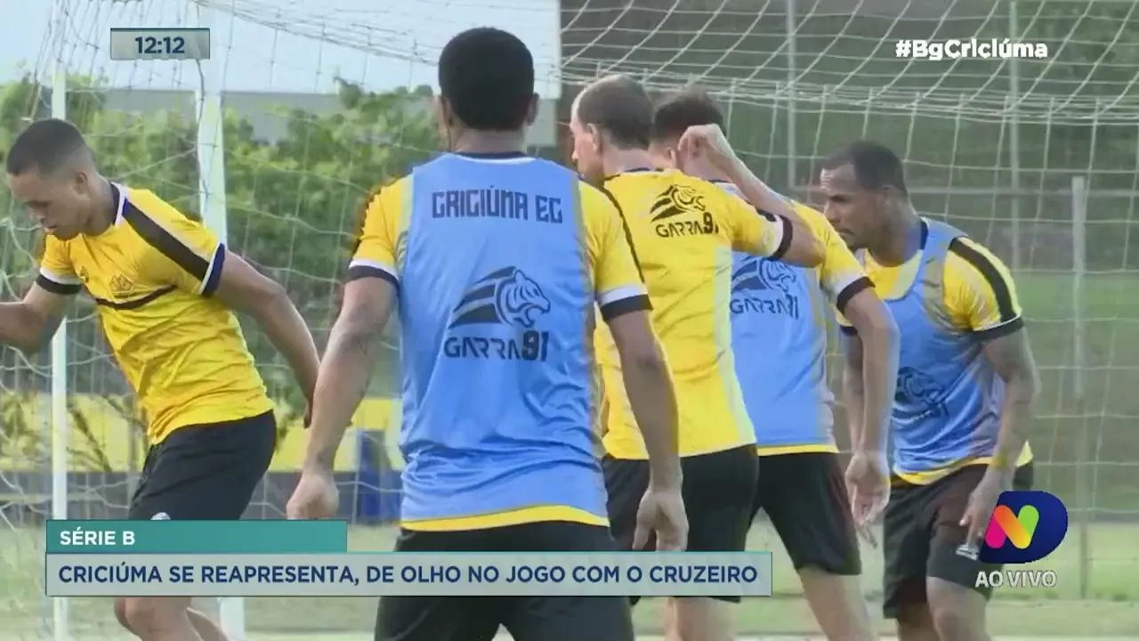 Criciúma se reapresenta de olho no jogo com o Cruzeiro pela Série B