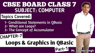 CBSE Class 7 Computer Chapter 7 Loops Graphics in QBasic QBasic Tutorial Part 1 NCERT