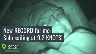 Sailing at night by myself at crazy speed (at least for my sailboat)