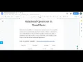 Relational Operators in Visual Basic