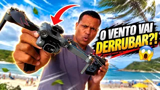 Drone S1S Barato Enfrenta VENTO FORTE na Praia! Será que Aguenta?