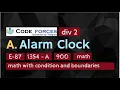 Educational Codeforces Round Div 2 - A Alarm Clock Solution 1354-A Math 900