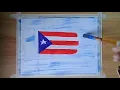 how to draw and paint international flag of PUERTO RICO South America