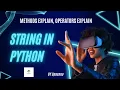 String In Python Full Detail In Hindi CS 083 Explained Full Function s Learn Python for Beginners