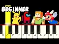 12 Game Sounds You Instantly Recognize Melody Only - Piano Tutorial Beginner