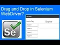 How to Perform Drap and Drop in Selenium WebDriver