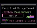 Certified Entry Level Python Programmer - Part 34