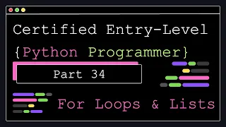 Certified Entry Level Python Programmer - Part 34