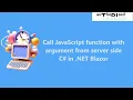 Call JavaScript function with argument from server side C in NET Blazor