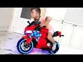 Download Lagu Funny Senya Ride on Sportbike Pocket bike Cross bike Unboxing Surprise toys for kids