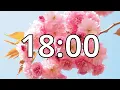 18 Minutes Timer with Music Cherry Blossom Timer