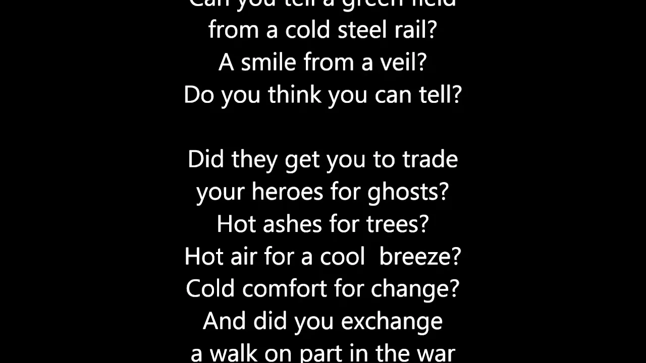 Pink Floyd - Wish You Were Here - Scroll Lyrics "22" Pink Floyd - Wish You Were Here - Scroll Lyrics "22"