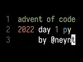 advent of code 2022 day 1 calorie counting python