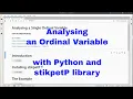 Analyze an Ordinal Variable with Python and stikpetP Library