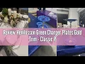 Review Henilosson Green Charger Plates Gold Trim - Classic Plate Chargers for Dinner Plates