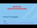 Lecture 18 - More on Nested Quantifiers