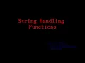 String Handling Functions Problem Solving Using C Third Semester BSc Maths Complementary Paper