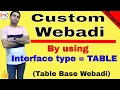 Create Custom Webadi where Interface type TABLE Oracle Shooter