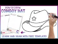 how to draw a cowboy hat - Free Dot to Dot Connect the Dots Printable