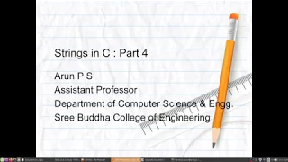Strings in C Part 4