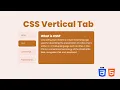 How to Create Vertical Tab using HTML CSS - Responsive Vertical Tab Design