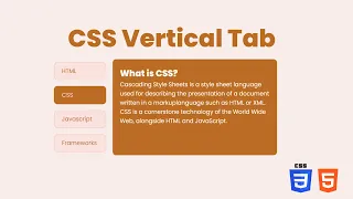 How to Create Vertical Tab using HTML CSS - Responsive Vertical Tab Design