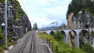 ★ 4K 🇨🇭 Cazis - Albulatunnel II (Neu) - Samedan cab ride, Switzerland [07.2024] Führerstandsmitfahrt