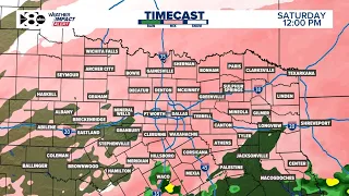 WFAA RADAR Timecast of winter storm
