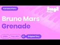 Download Lagu Bruno Mars - Grenade (Piano Karaoke)