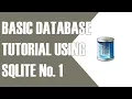 DATABASE TUTORIAL CREATE UPDATE DELETE SEARCH USING SQLITE