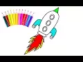 How to Easy Draw a Rocket Coloring Pages for Children
