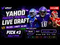 2026 Yahoo Fantasy Football LIVE Draft Best 3rd Pick Strategy Half-PPR 2026