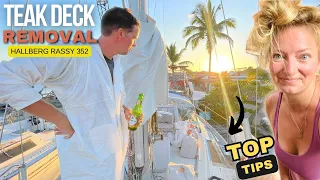 ⛵️HOT Weather, HOT PROJECTS! | DIY Sailboat Fiberglassing TIPS (& BIKINIS) | Hallberg Rassy 352