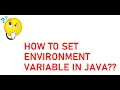 how to set system environment variable for java