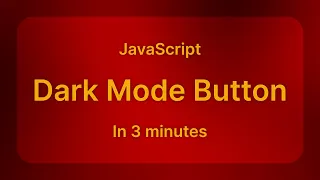 Easy Dark Mode Button With One Line of JavaScript