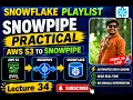 34 Snowpipe Practical AWS S3 to Snowflake Automated Data Load