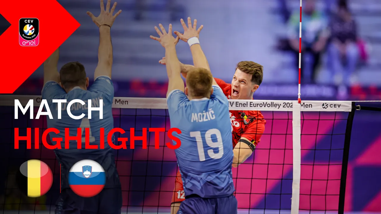 Highlights | Belgium vs. Slovenia | CEV Enel EuroVolley 2026 Men | Quarter-Final
