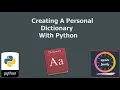 How to create a Dictionary in Python Language Translator