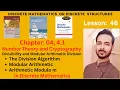 Lesson 46 Divisibility and Modular Arithmetic Division Modular Arithmetic Arithmetic Modulo m