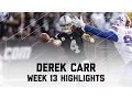 Derek Carr Leads Another Comeback Throws 2 TDs NFL Week 13 Player Highlights