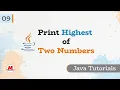 Print Highest of Two Numbers in JAVA JAVA in Marathi Java Programming in Pankaj Mehta